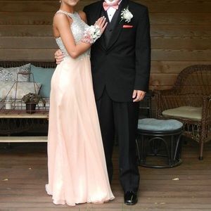 Chiffon High Neck Prom Dress